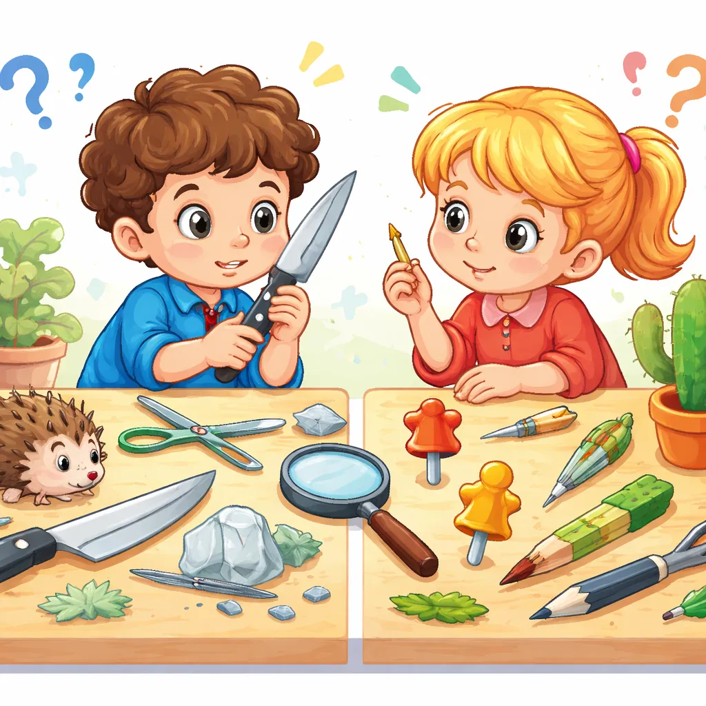 Verstehen Kinder im Alltag, dass „spitz und scharf“ wirklich dasselbe bedeuten?