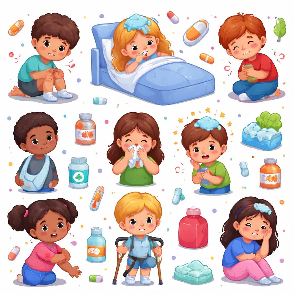 Injuries and Illnesses Flashcards for Kids – Free Printable PDF
