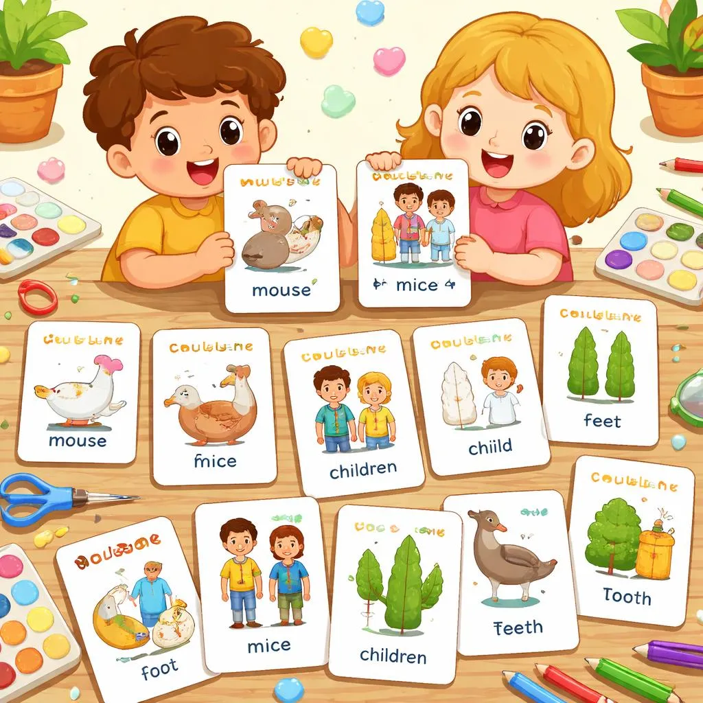 Irregular Plural Nouns Flashcards for Kids – Free Printable PDF