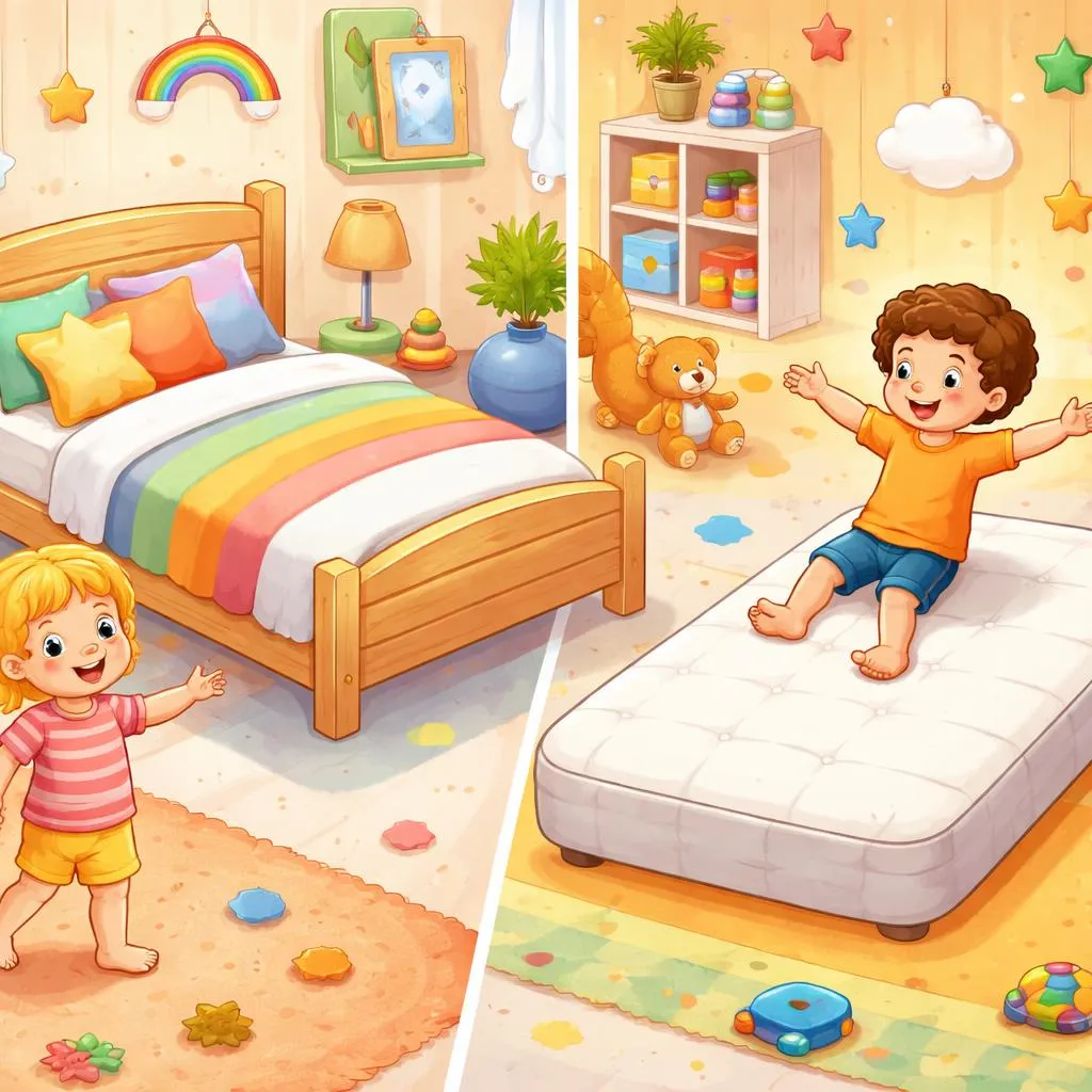 É uma Mobília ou Apenas a Parte Macia? Entre uma Cama e um Colchão para Crianças