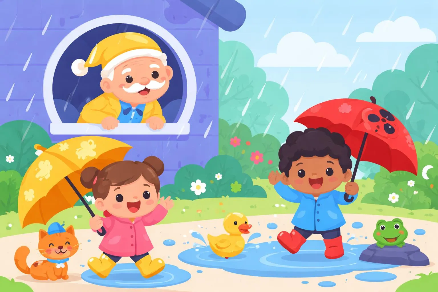 “It's raining, it's pouring ... ” By Mother Goose - Giggle Poems