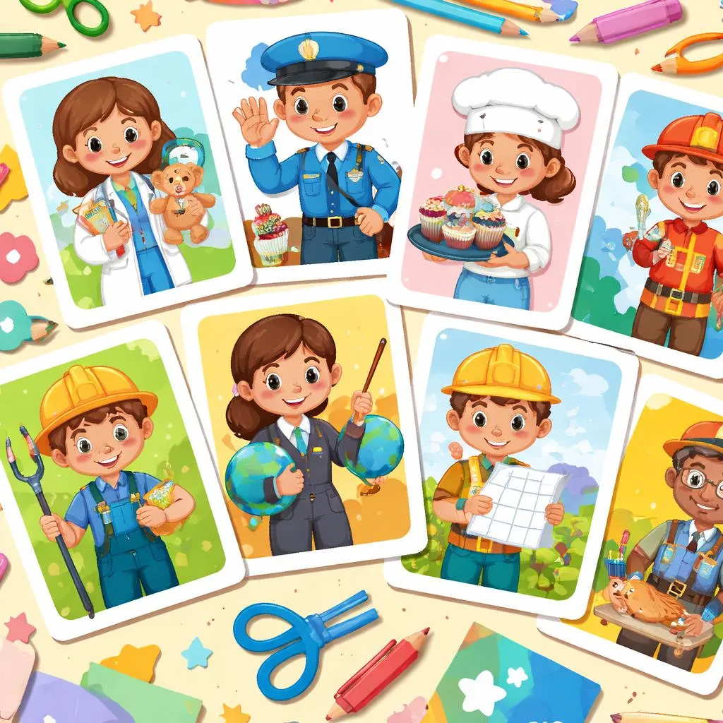 Job Titles in British English Flashcards for Kids – Free Printable PDF