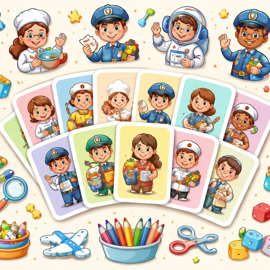 Jobs Flashcards – Set A for Kids – Free Printable PDF