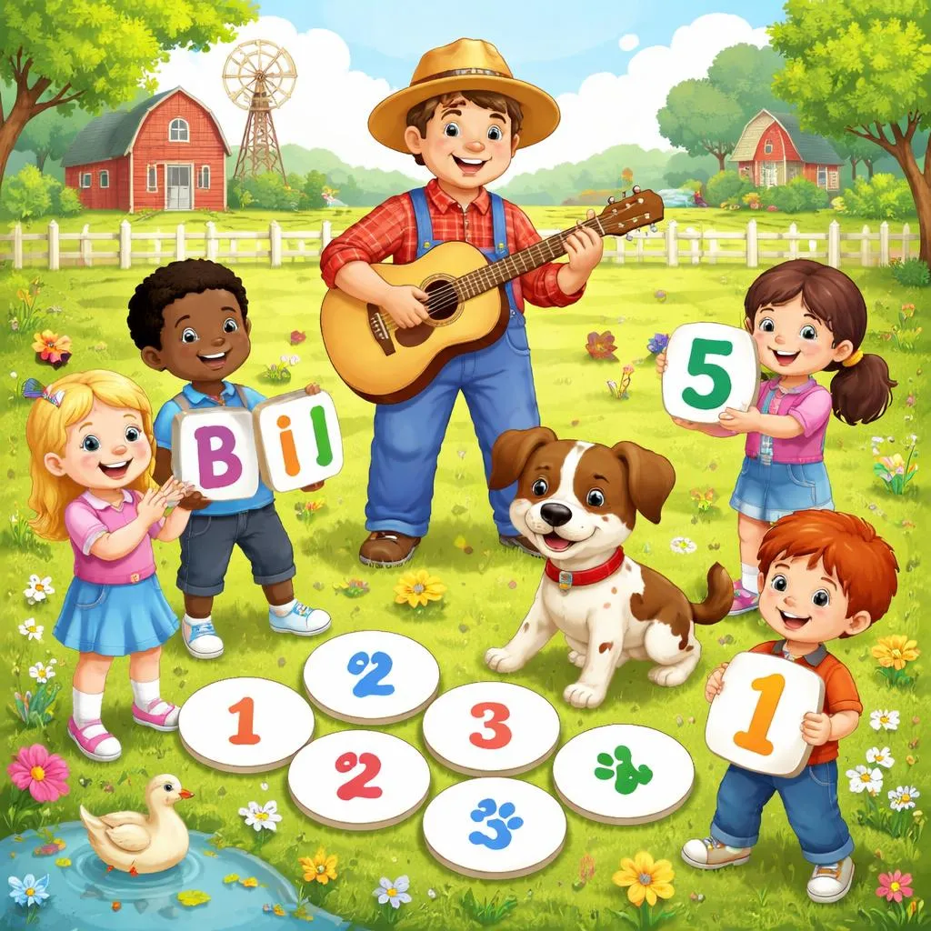 Learn Counting, Spelling, and Fun English Skills Through the Classic Bingo Was His Name Lyrics for Children
