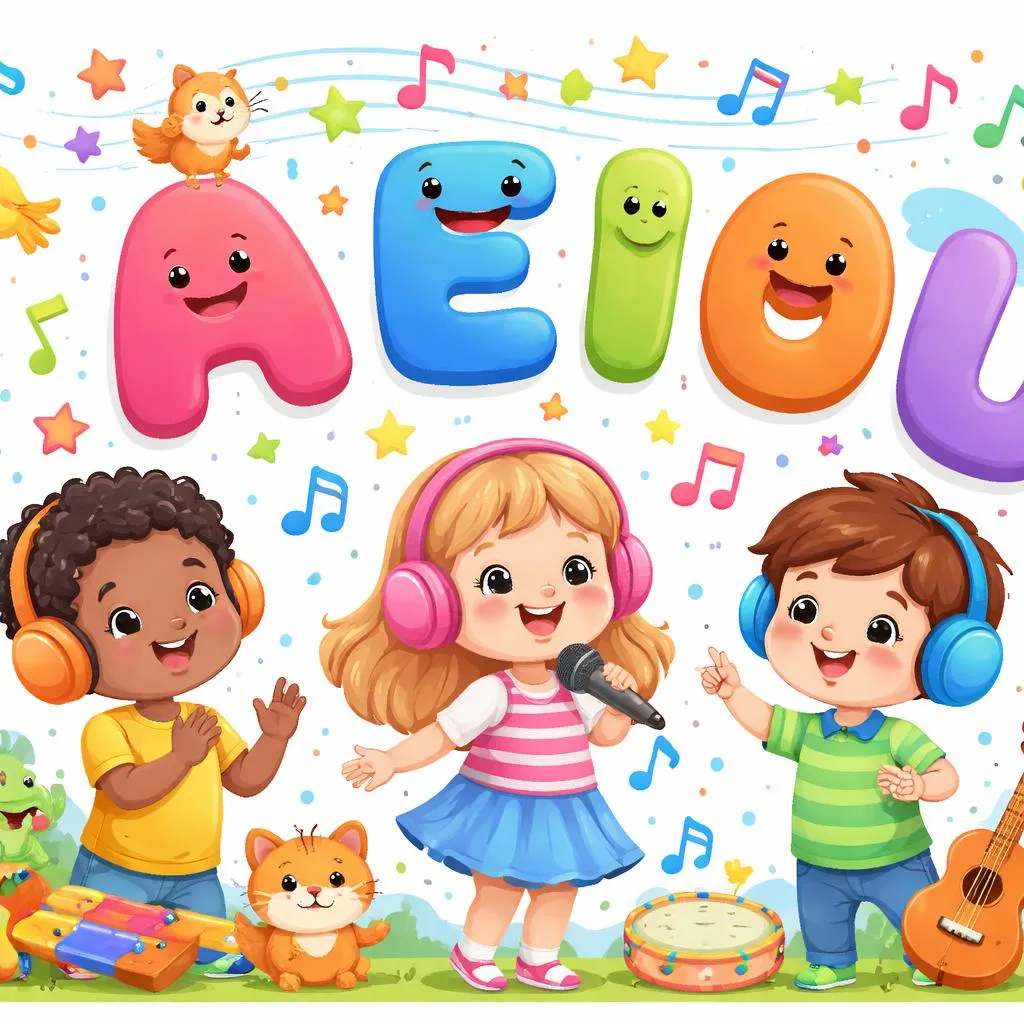 Learning English Vowel Sounds Step by Step Through Music and Phonics With the aeiou song for Young Learners