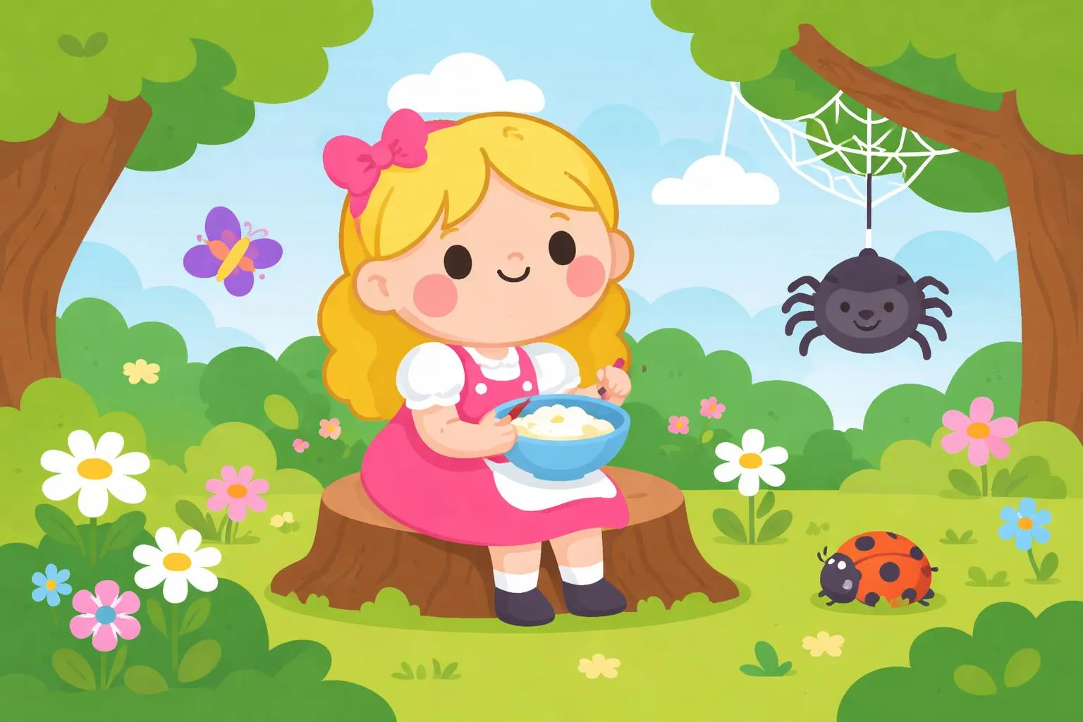 Little Miss Muffet - Nursery Rhymes And Traditional Poems By FCIT