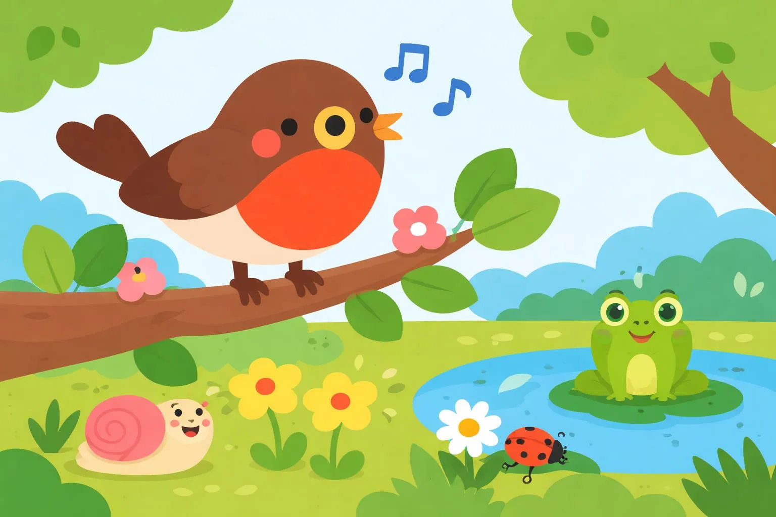 Little Robin Redbreast - Nursery Rhymes And Traditional Poems By FCIT