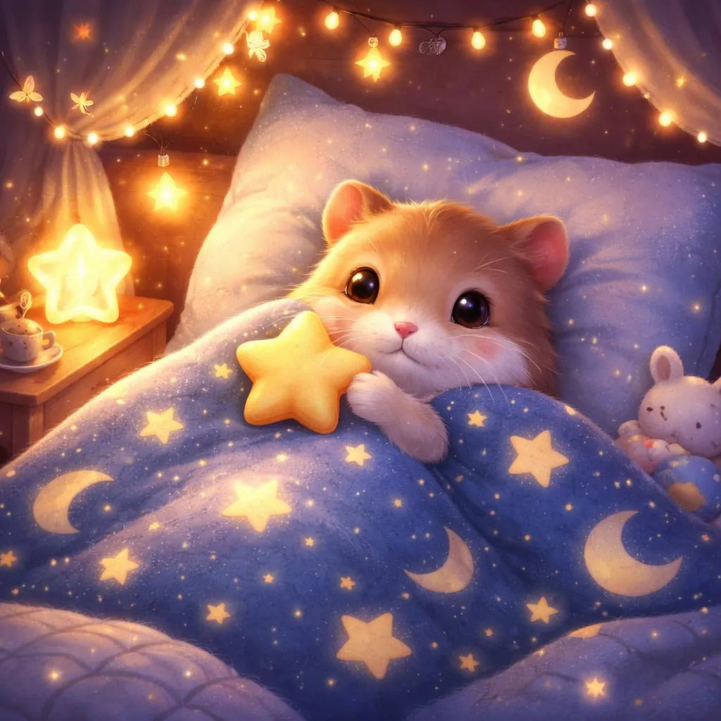 Ищете милого хомячка в сказках на ночь? Познакомьтесь с Хэмми и его уютным звездным одеялом