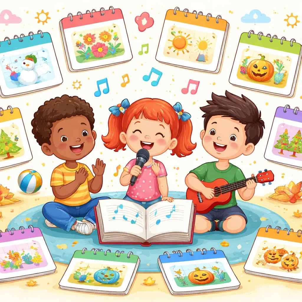 Ищете запоминающиеся тексты песен о 12 месяцах года, которые дети действительно запомнят?