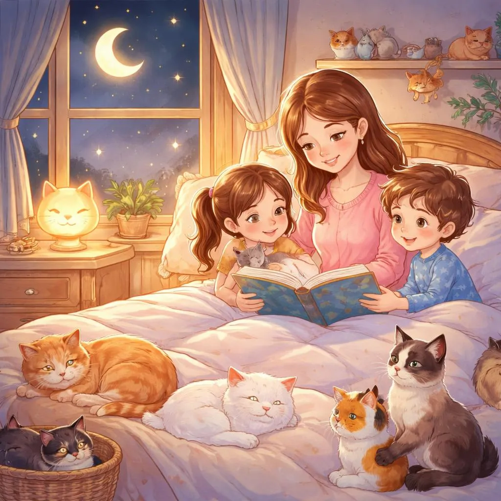 Looking for Fun and Gentle Bedtime Stories Cat Themed for Kids?