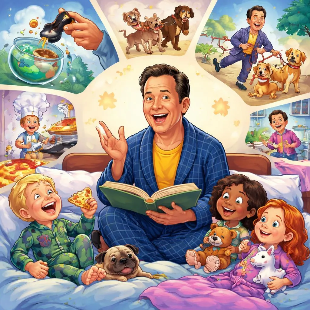 Ищете смешные истории на ночь с Робом Шнайдером? Три глупые сказки о повседневных путаницах