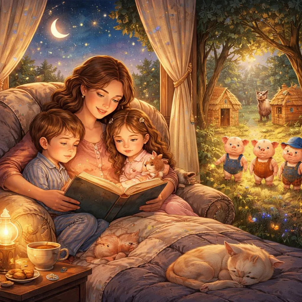 Mencari Kisah Pengantar Tidur Dongeng yang Lembut? Kisah Tiga Babi Kecil yang Diceritakan Ulang dengan Nyaman