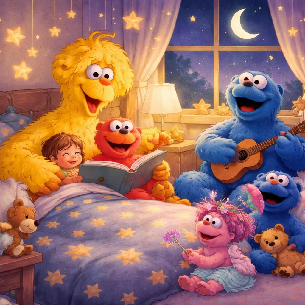 Ищете колыбельные и песни с Улицы Сезам для создания спокойного ритуала сна?