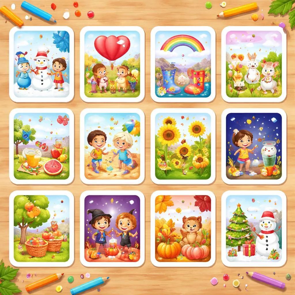 Months of the Year Flashcards for Kids – Free Printable PDF