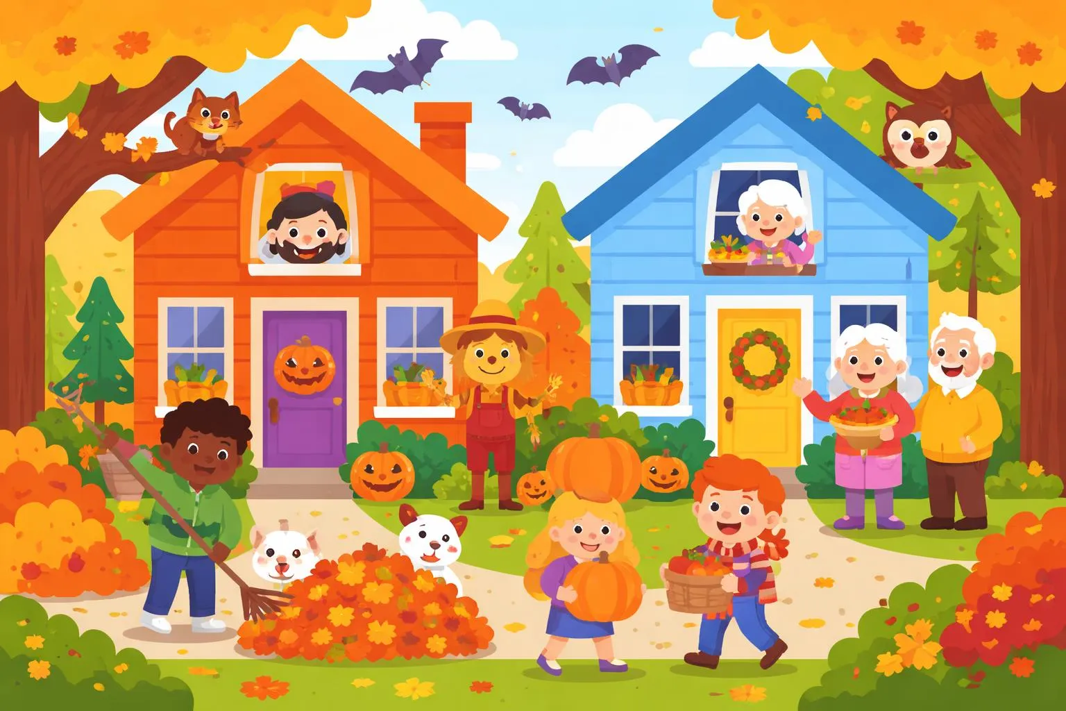 Neighbors in October By David Baker - Giggle Poems
