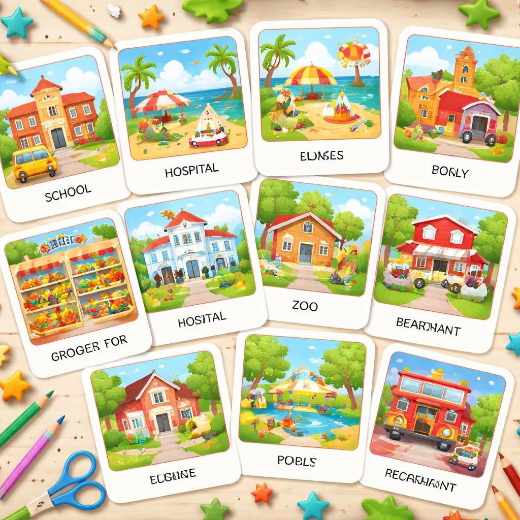 Places Flashcards for Kids – Free Printable PDF