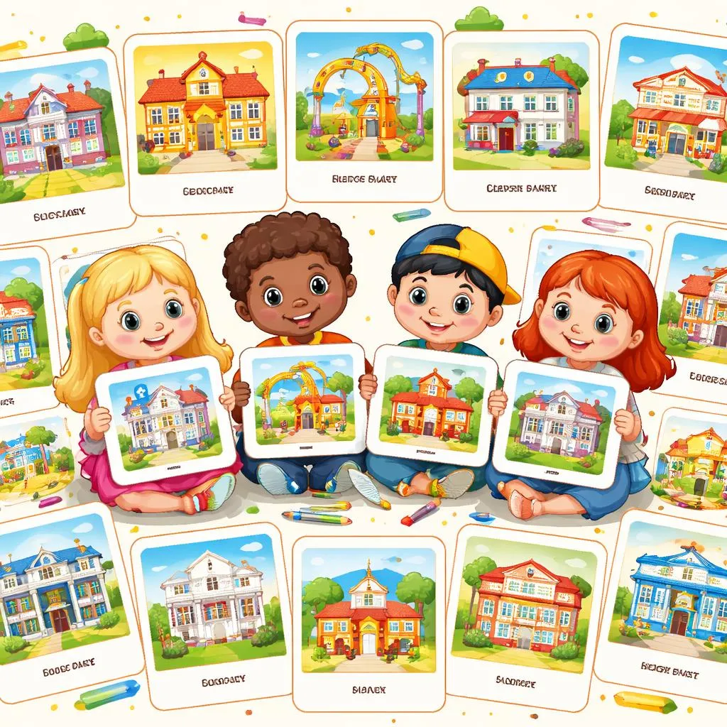 Places in a City Flashcards for Kids – Free Printable PDF