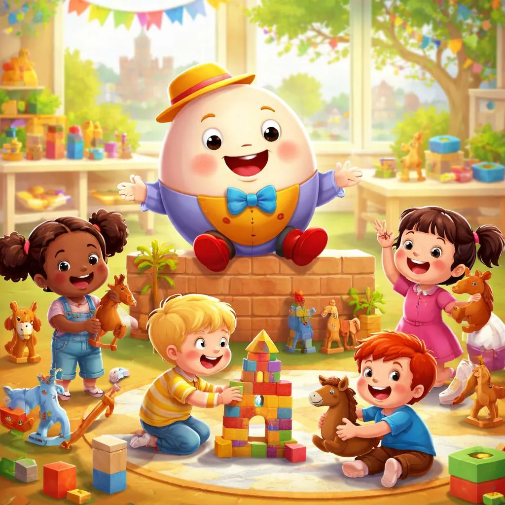 Play, Learn, and Imagine with humpty dumpty lyrics in Early English Classrooms