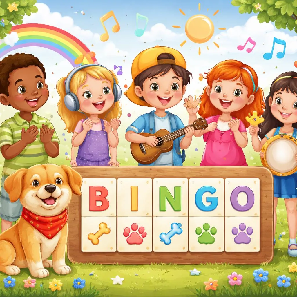 Play, Sing, and Learn with lyrics for bingo in Fun and Friendly English Lessons for Young Language Learners Everywhere