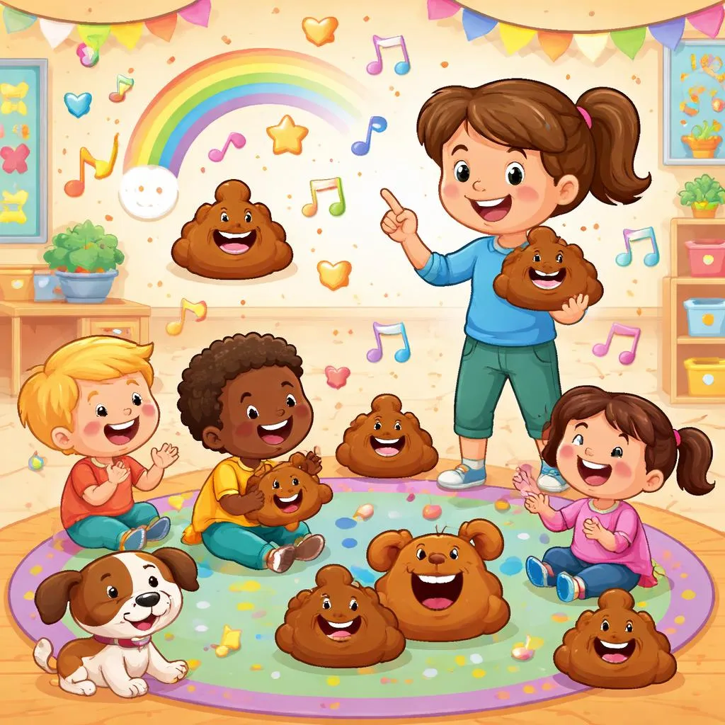 Игривое руководство по текстам песен про какашки для раннего изучения английского языка через музыку и юмор