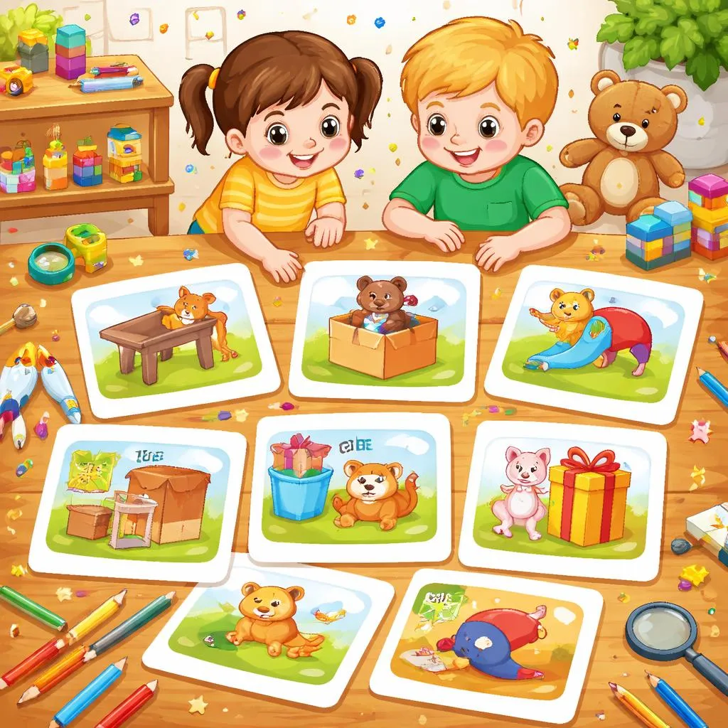 Prepositions Flashcards for Kids – Free Printable PDF