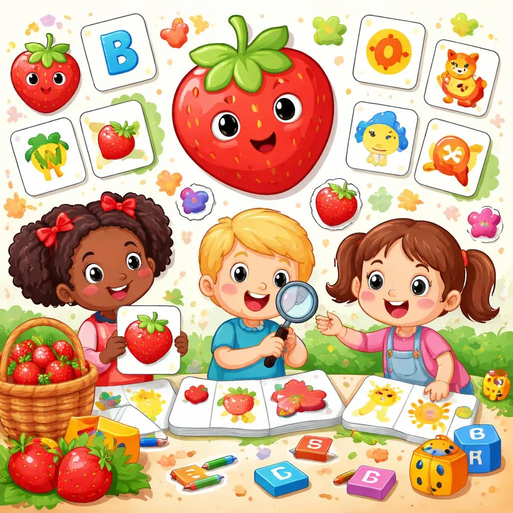 Red Red Strawberry Learning Guide for Early English Readers with Fun Phonics, Vocabulary, and Classroom Activities