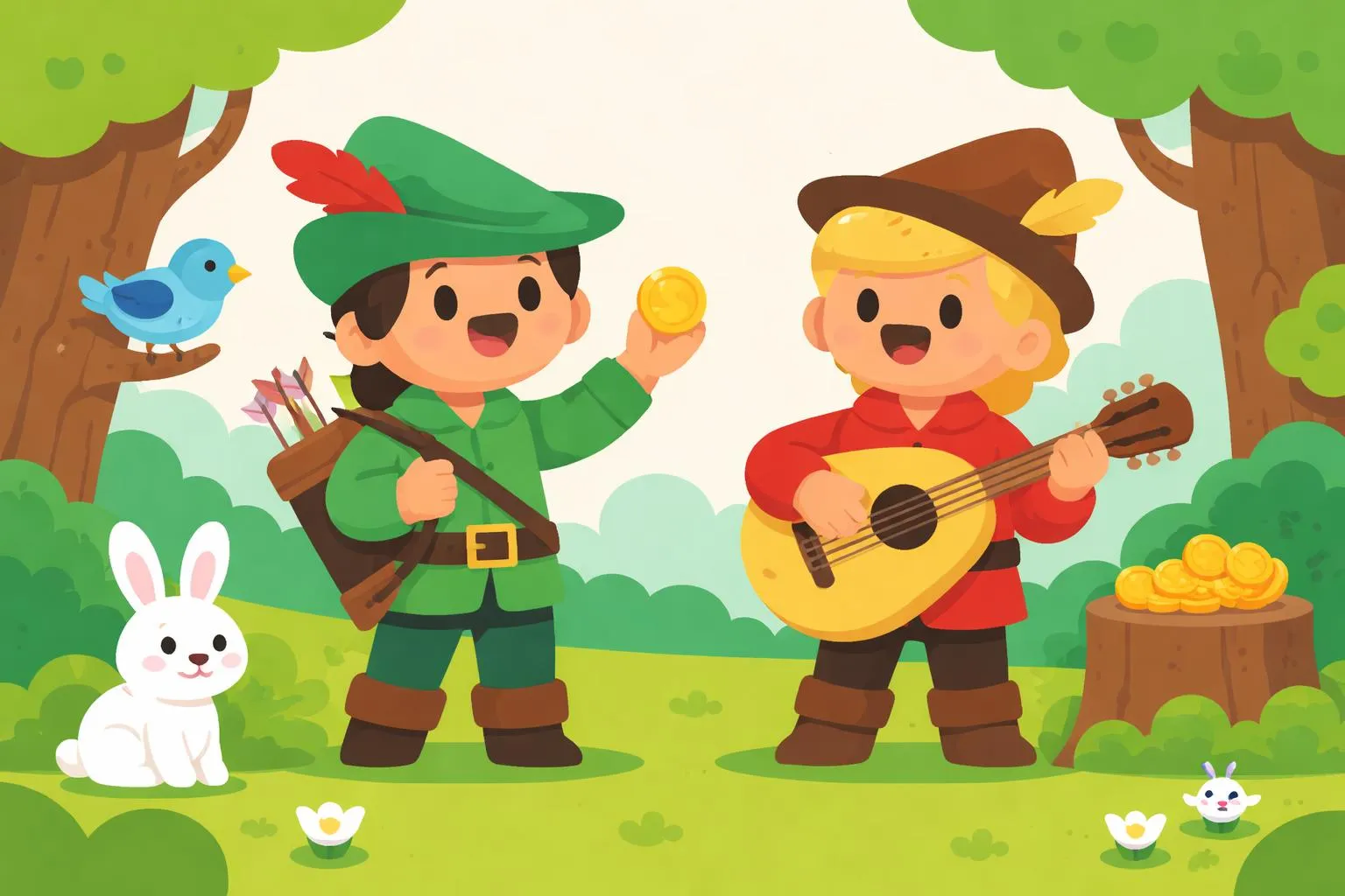 Robin Hood and Allin A Dale - Nursery Rhymes And Traditional Poems By FCIT