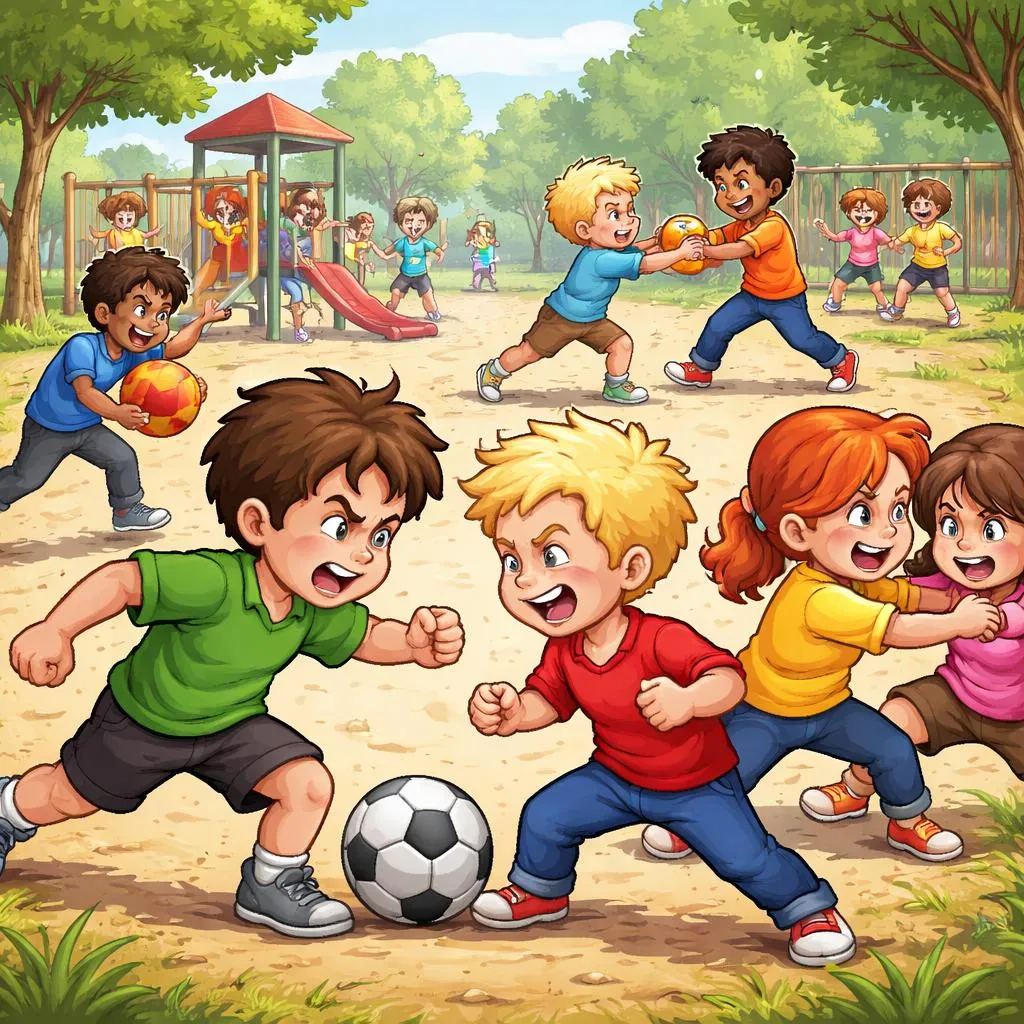 Should Children Practice Being Attacking To Or Being Striking To During Every Playground Game With Friends?