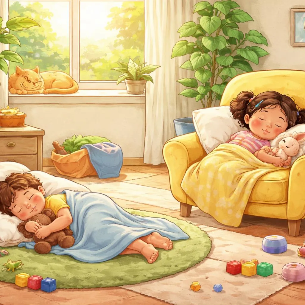 Apakah Anak-Anak Lebih Suka Berbaring Daripada Bersandar Saat Waktu Tidur Siang di Rumah?
