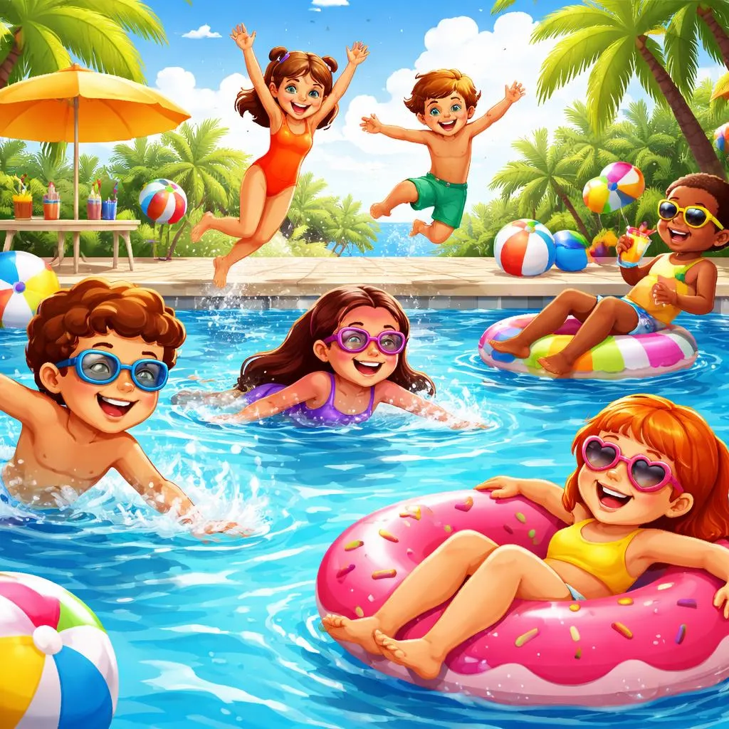 Haruskah Anak-Anak Memilih Berenang Atau Mengapung Saat Pesta Kolam Renang Musim Panas yang Menyenangkan Bersama Teman Dekat?