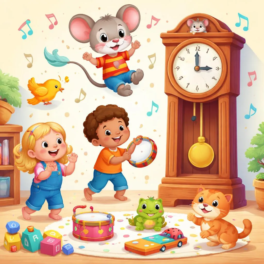 用有趣的方式唱學《hickory dickory dock》，練習英語節奏、詞彙和自然發音