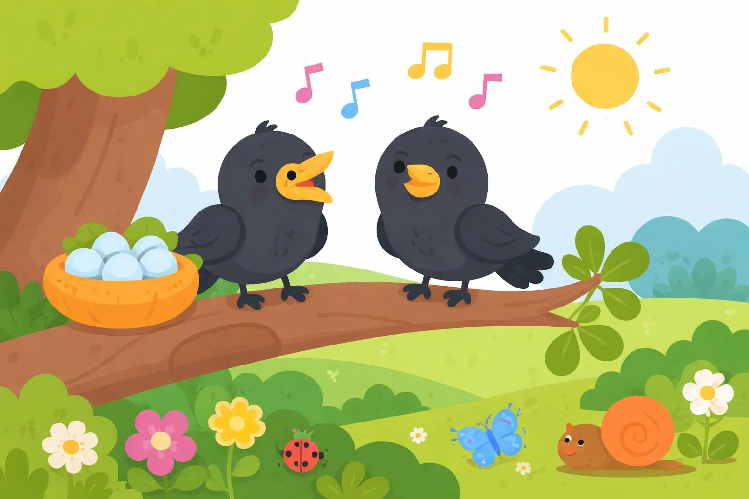 Song of the Two Crows By Hayden Carruth - Giggle Poems