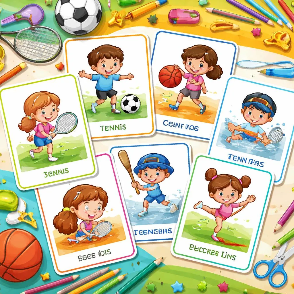 Sports Flashcards for Kids – Free Printable PDF