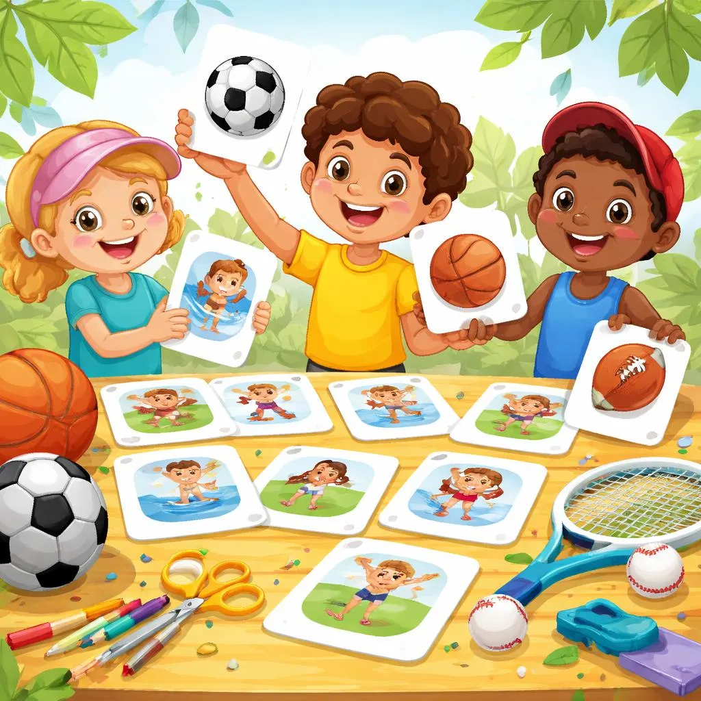 Sports Vocabulary Flashcards for Kids – Free Printable PDF