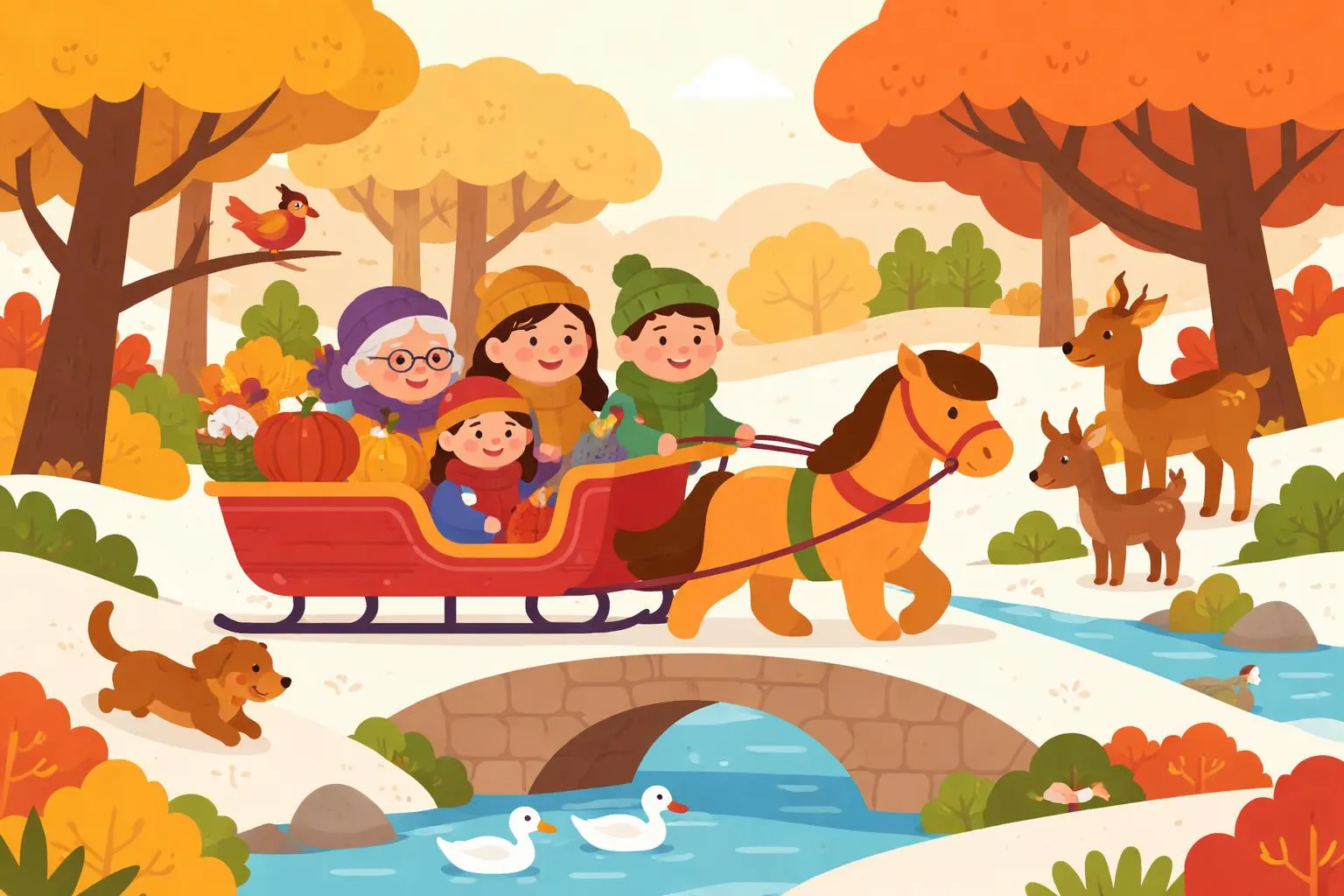 Thanksgiving Day [“Over the river and through the wood”] By Lydia Maria Child - Giggle Poems