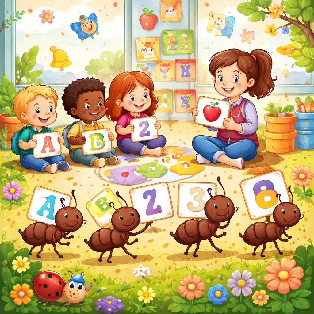 The Ants Go Marching Lyrics Classroom Teaching Guide for Early English Reading, Phonics, and Fun Language Learning