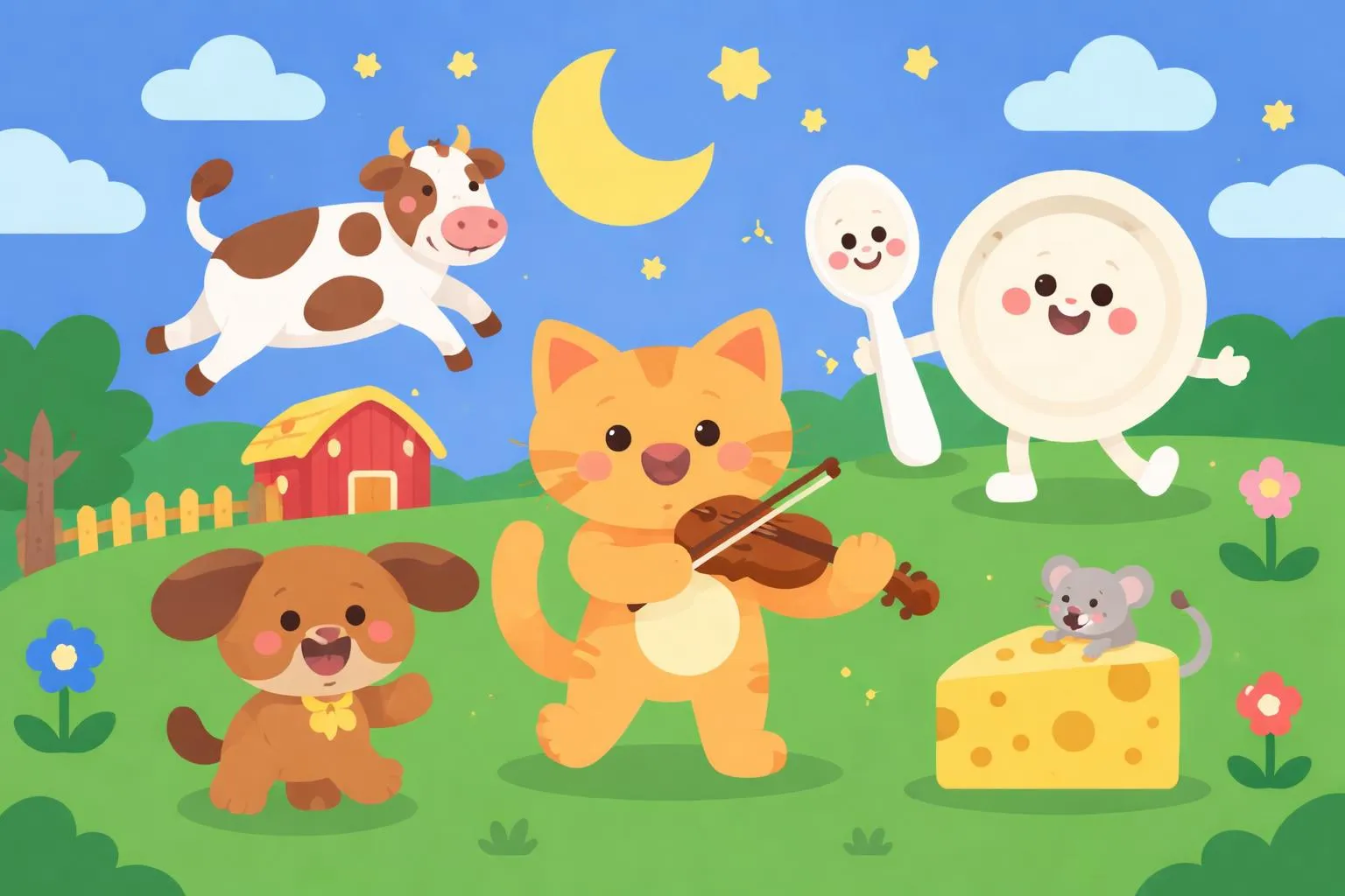 The Cat and the Fiddle (Hey Diddle Diddle) - Nursery Rhymes And Traditional Poems By FCIT