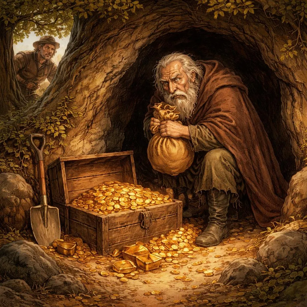 守财奴和他的金子——伊索寓言