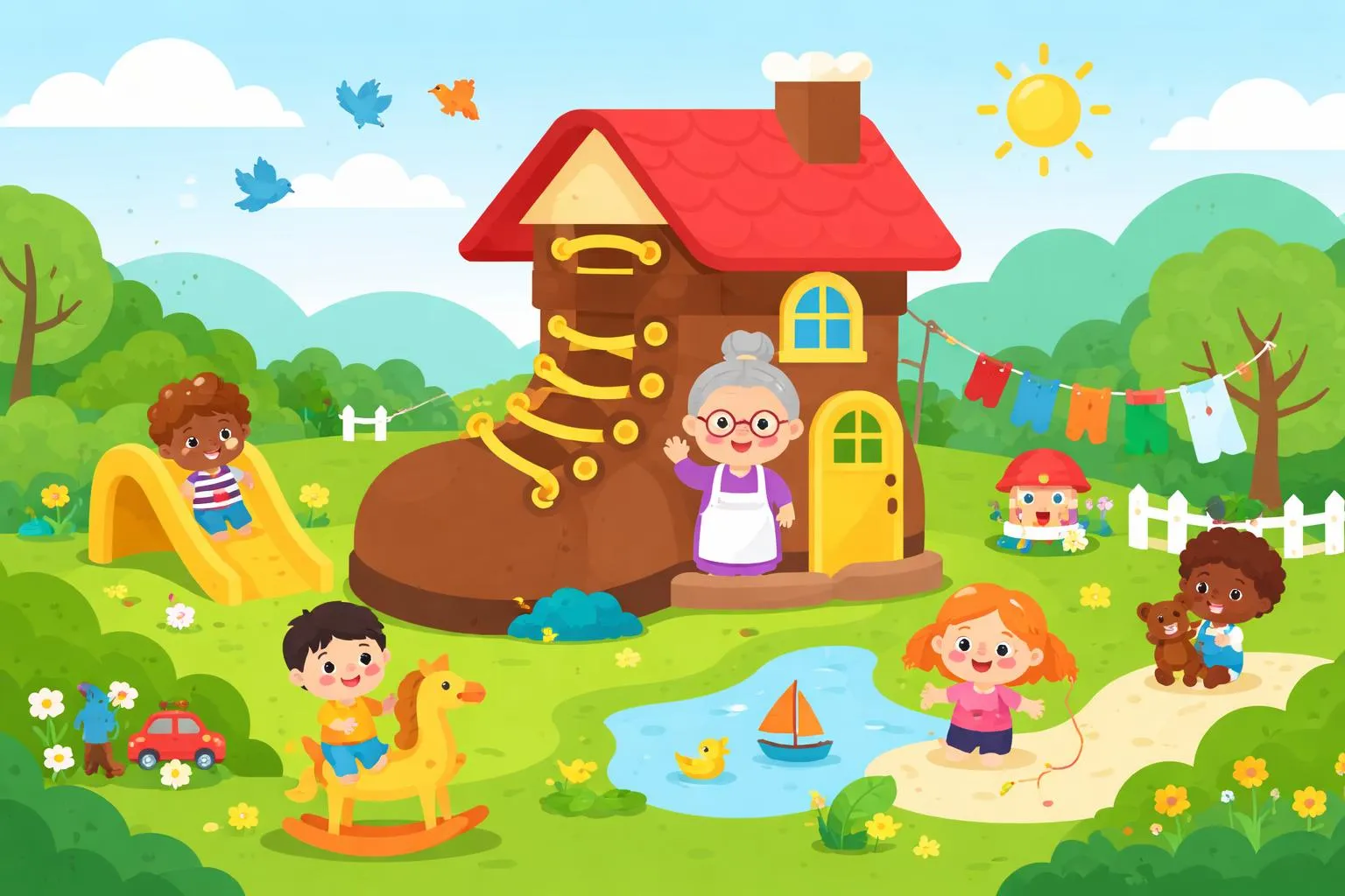 The Old Woman in a Shoe - Nursery Rhymes And Traditional Poems By FCIT