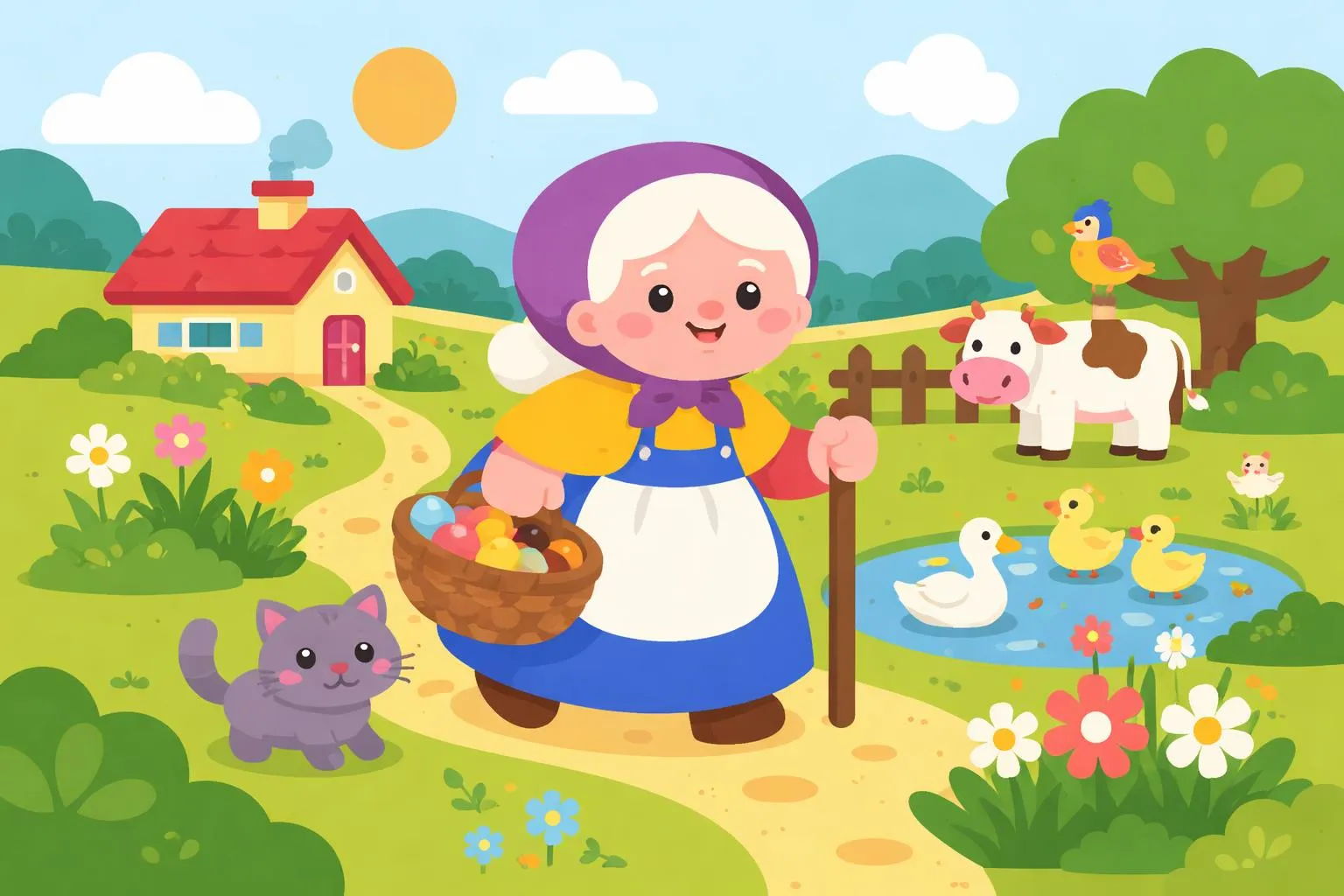 The Old Woman of Leeds - Nursery Rhymes And Traditional Poems By FCIT