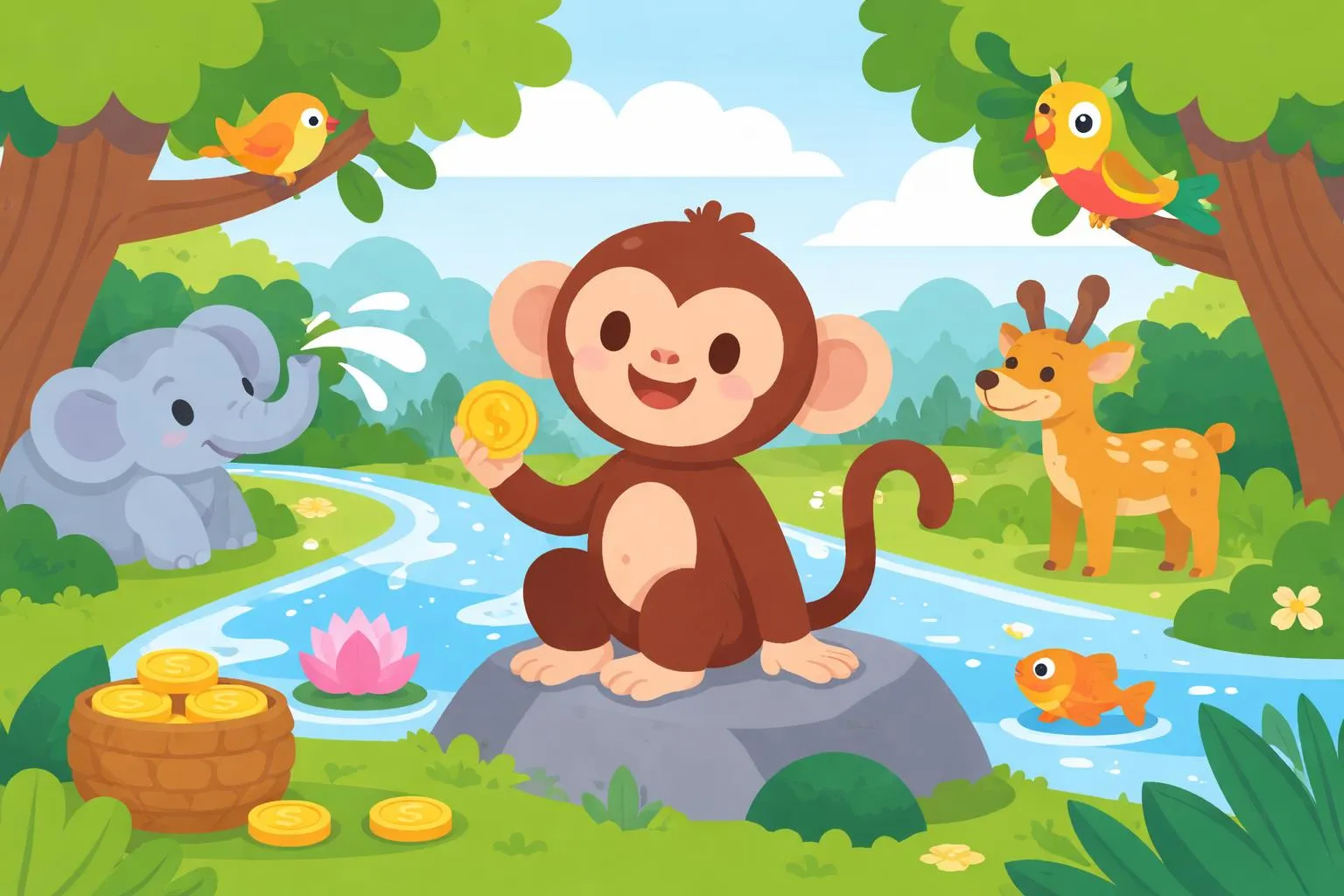 “The Penny-Wise Monkey” - More Jataka Tales By Ellen C. Babbitt