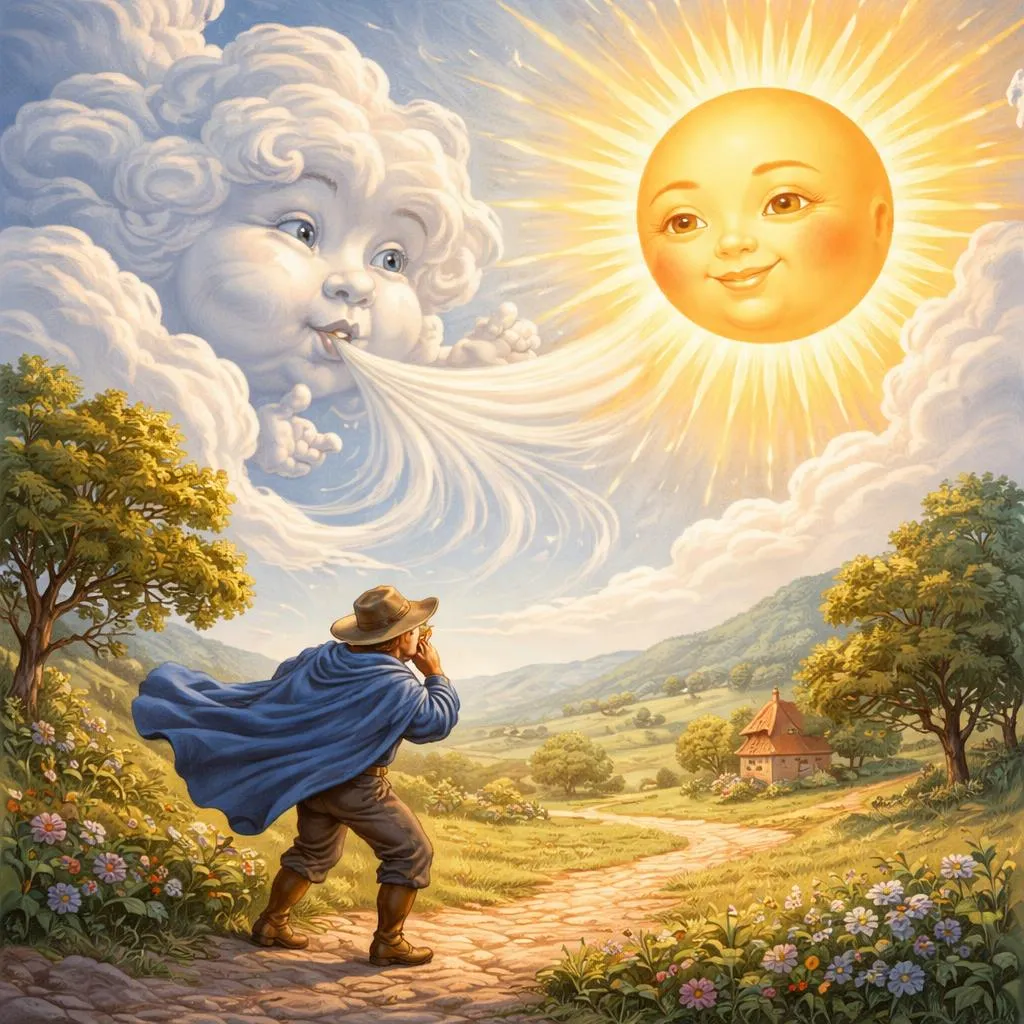 风和太阳——伊索寓言