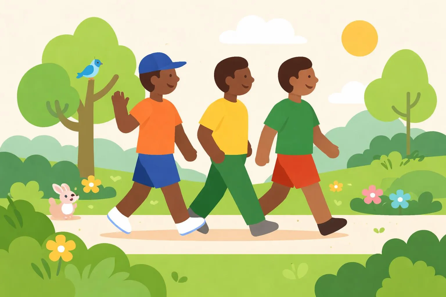 Three Men Walking, Three Brown Silhouettes By Alicia Ostriker - Giggle Poems