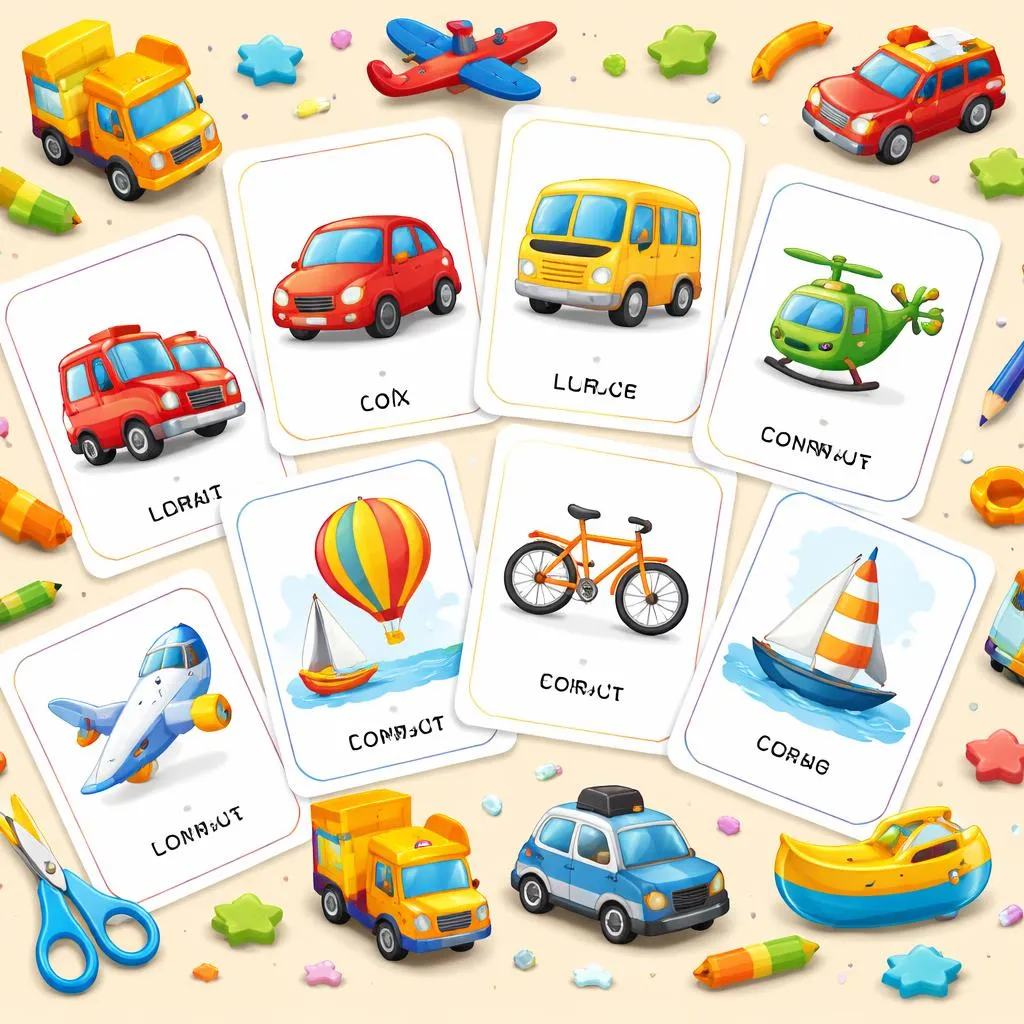 Transportation Flashcards for Kids – Free Printable PDF