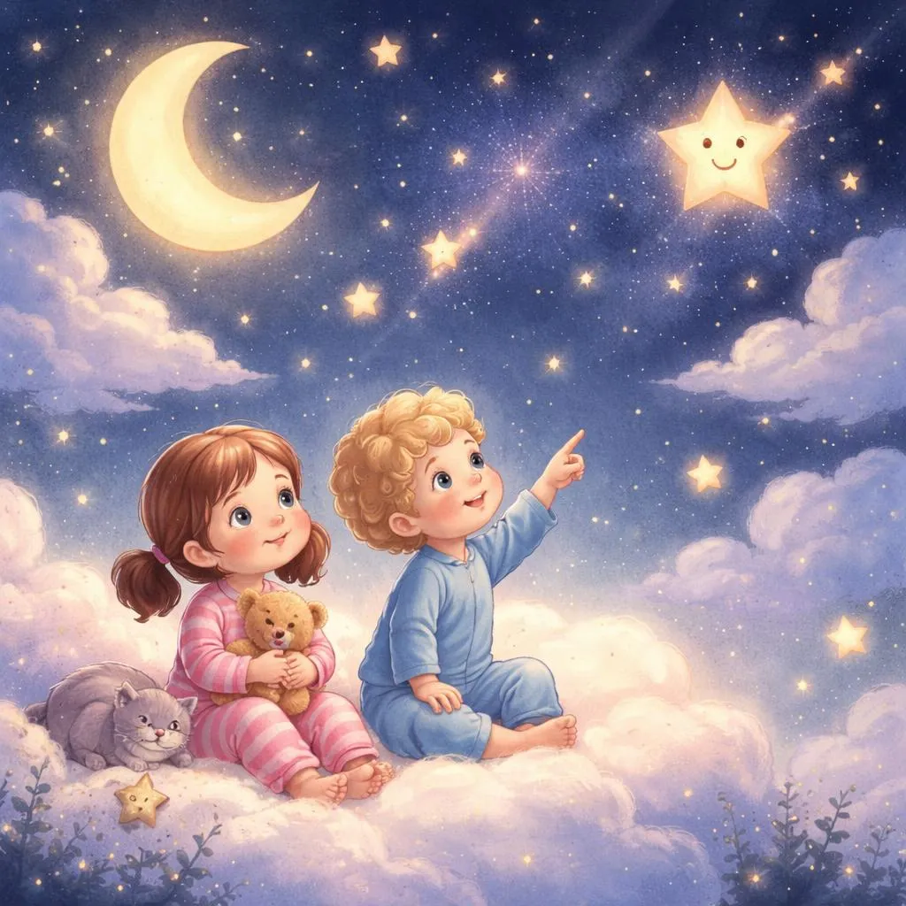 Twinkle Twinkle Little Star Lyrics in English for Gentle Learning and Early Language Magic