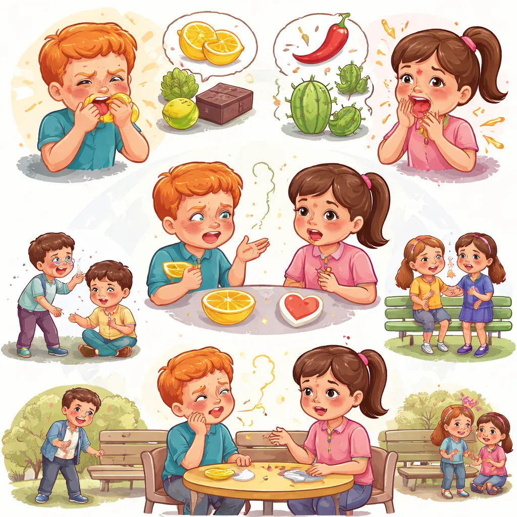 Under What Conditions Should Children Use “bitter and sharp” Correctly When Describing Taste and Feelings?