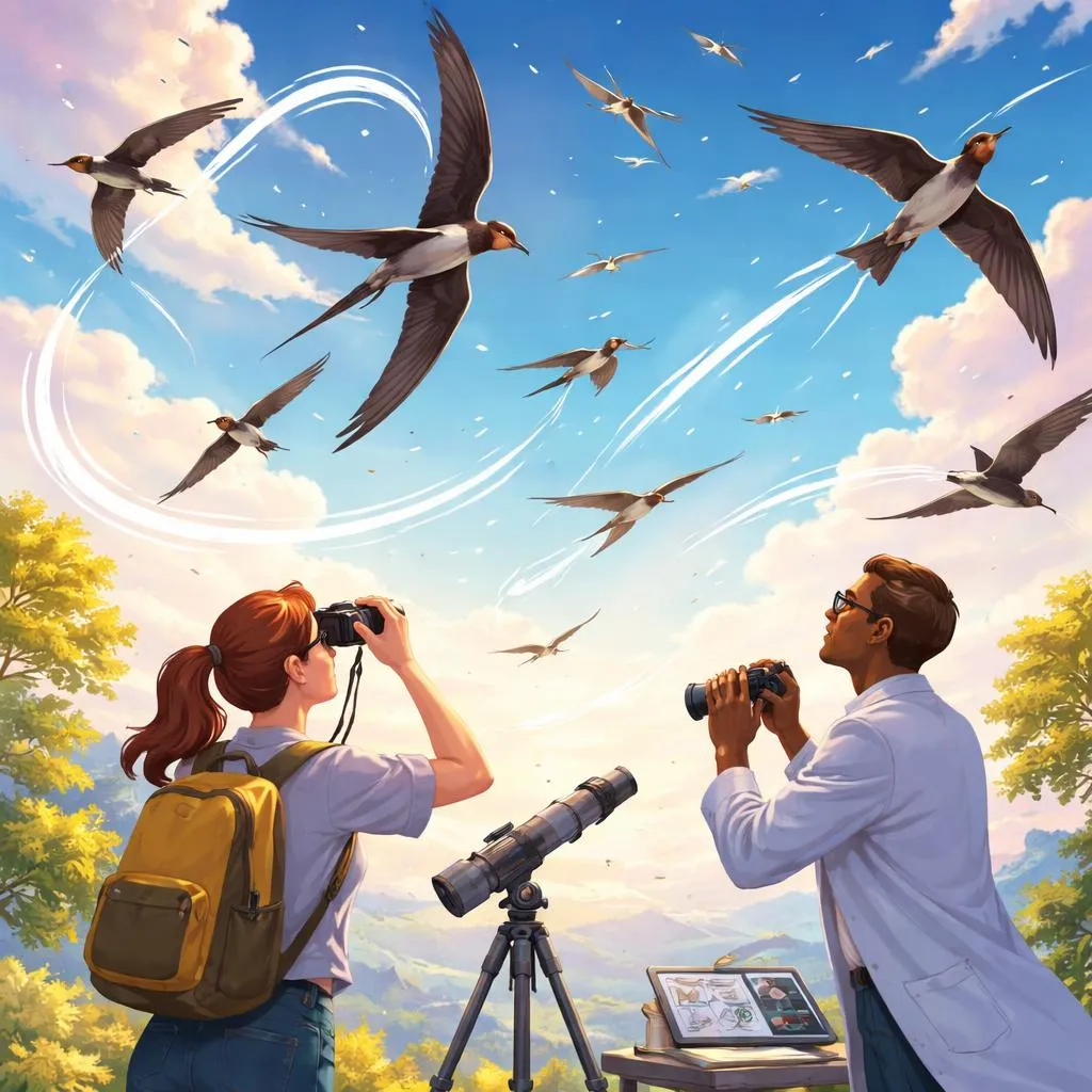 Was verraten Mauersegler im Himmel über das Lernen?