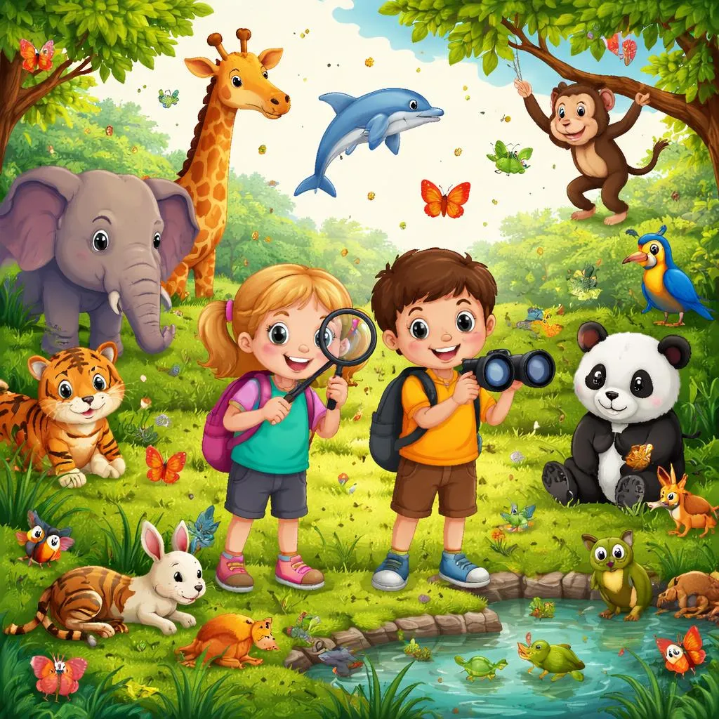 Was sind alle Tiere und wie können wir sie auf Englisch für Kinder kennenlernen?