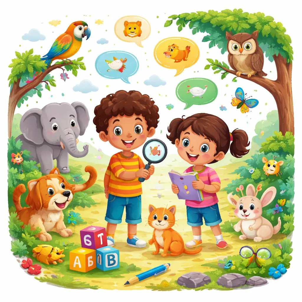 Was sind Tierwörter und wie können Kinder ihren englischen Wortschatz damit erweitern?