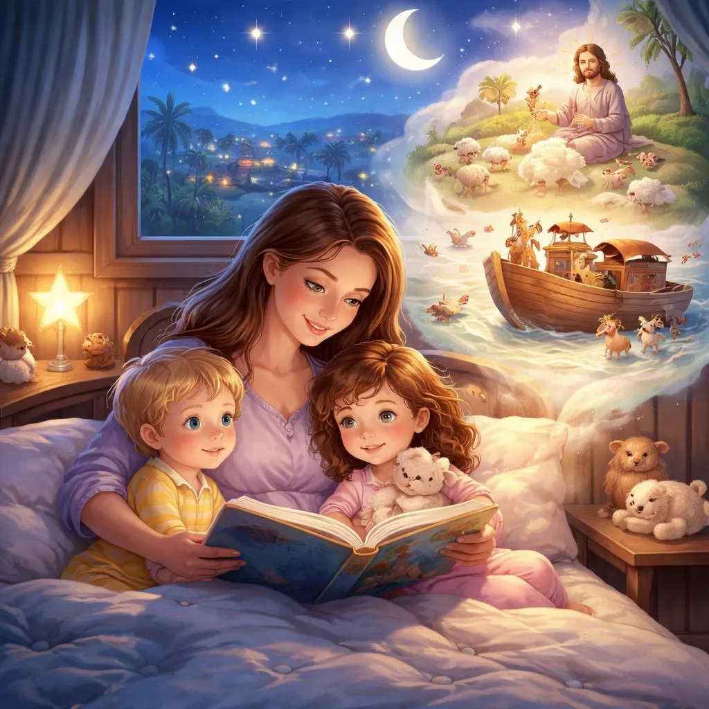 什么是适合孩子们的、温柔而引人入胜的睡前圣经故事，以获得一个平静的夜晚？